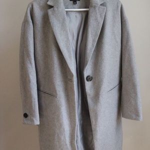 Topshop Grey Peacoat